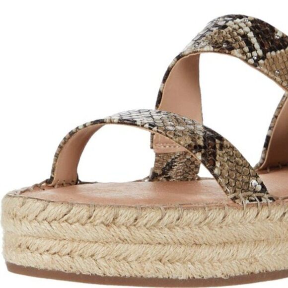 CHARLES BY CHARLES DAVID "Chosen" Studded Snake Wedge Espadrille Sandal - Picture 2 of 7